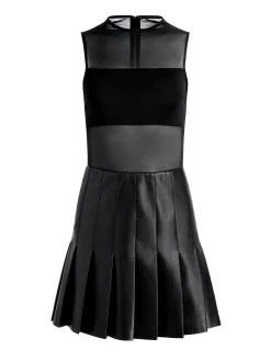 Alice and Olivia CHARA VEGAN MINI DRESS