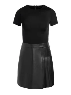 Alice and Olivia CHARA VEGAN MINI DRESS