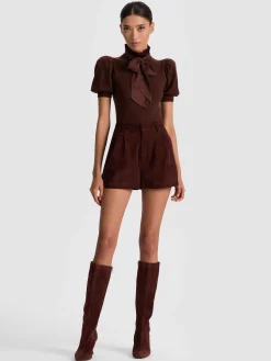 Alice and Olivia CHASE PUFF SLEEVE SWEATER