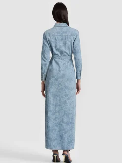 Alice and Olivia CHASSIDY DENIM SHIRT DRESS