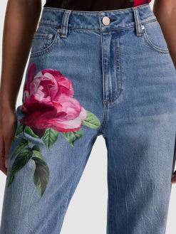 Alice and Olivia CHIC PRINTED JEAN