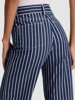 Alice and Olivia CHIC STRIPED JEAN
