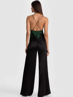 Alice and Olivia CLAUDIA LACE SLIP TOP