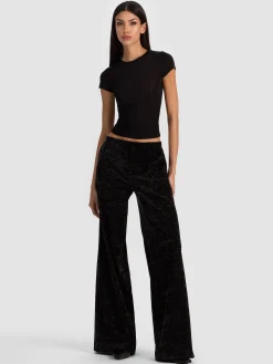 Alice and Olivia CONOR CLEAN WAIST TROUSER