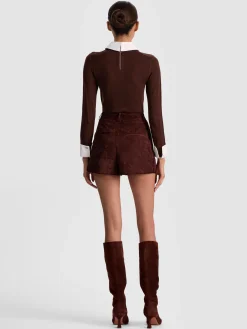 Alice and Olivia CONRY SUEDE SHORT