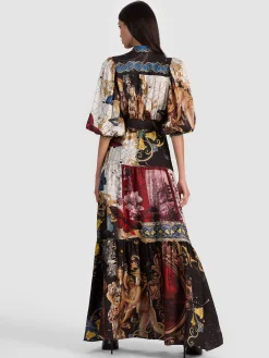 Alice and Olivia CORA MAXI SHIRT DRESS