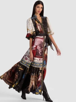 Alice and Olivia CORA MAXI SHIRT DRESS