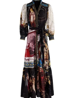 Alice and Olivia CORA MAXI SHIRT DRESS