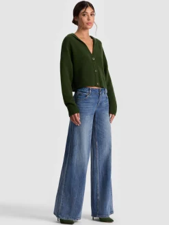 Alice and Olivia COREY HOODED CASHMERE CARDIGAN