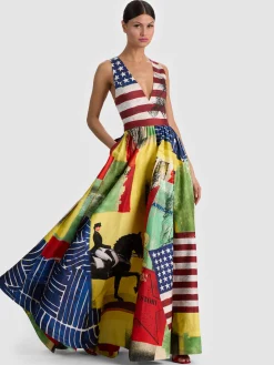 Alice and Olivia DARCIE FLARED GOWN