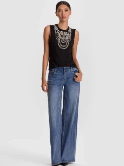 Alice and Olivia DEDE EMBELLISHED TANK