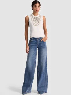 Alice and Olivia DEDE EMBELLISHED TANK