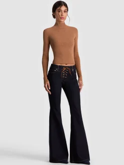 Alice and Olivia DELILAH LACE UP JEAN