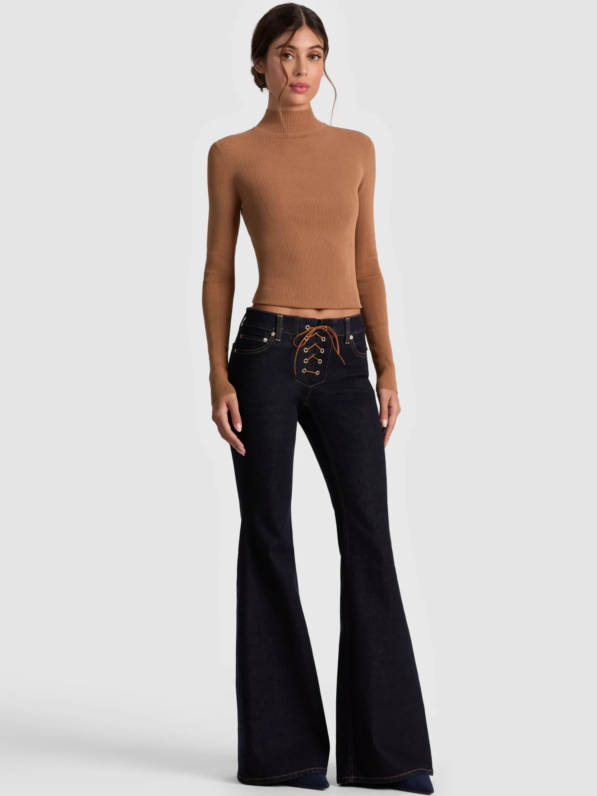 Alice and Olivia DELILAH LACE UP JEAN