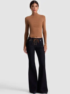 Alice and Olivia DELILAH LACE UP JEAN