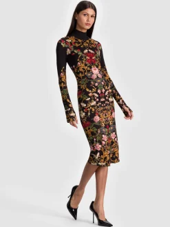 Alice and Olivia DELORA MIDI DRESS