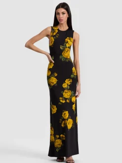 Alice and Olivia DELORA OPEN BACK MAXI DRESS