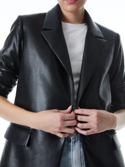 Alice and Olivia DENNY VEGAN BLAZER