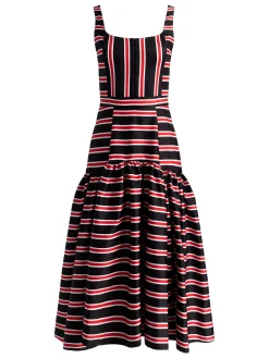 Alice and Olivia DIANA STRUCTURED MIDI DRESS