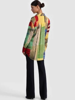 Alice and Olivia DIMITRA OVERSIZED BUTTON DOWN