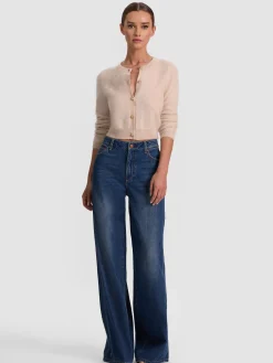 Alice and Olivia DOLLIE BRUSHED CASHMERE CARDIGAN