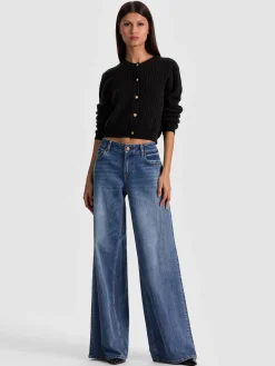 Alice and Olivia DOLLIE CASHMERE CABLEKNIT CARDIGAN