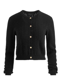 Alice and Olivia DOLLIE CASHMERE CABLEKNIT CARDIGAN