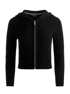 Alice and Olivia DOLLIE CASHMERE ZIP-UP HOODIE