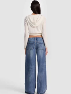 Alice and Olivia DOLLIE CASHMERE ZIP-UP HOODIE