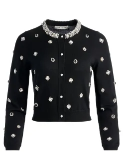 Alice and Olivia DOLLIE EMBELLISHED CARDIGAN