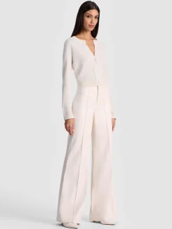 Alice and Olivia DOLLIE FAUX FUR CUFF CARDIGAN