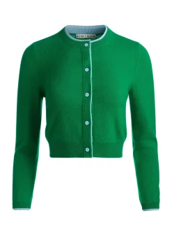 Alice and Olivia DOLLIE TWO TONE CASHMERE CARDIGAN