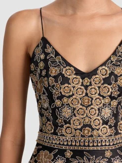 Alice and Olivia DOMENICA EMBELLISHED GOWN