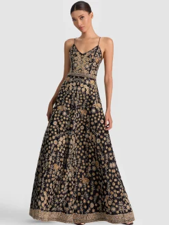 Alice and Olivia DOMENICA EMBELLISHED GOWN