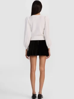 Alice and Olivia DORIS POINTELLE PULLOVER