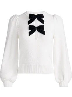 Alice and Olivia DORIS POINTELLE PULLOVER