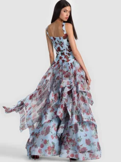 Alice and Olivia DOROTHEA PRINTED BALLGOWN