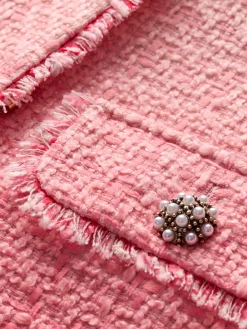 Alice and Olivia DUMONT EMBELLISHED TWEED JACKET