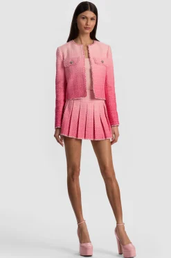 Alice and Olivia DUMONT EMBELLISHED TWEED JACKET