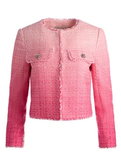 Alice and Olivia DUMONT EMBELLISHED TWEED JACKET
