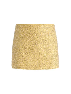 Alice and Olivia ECENIA EMBELLISHED TWEED MINI SKIRT