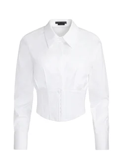 Alice and Olivia EDIE CORSET BUTTON DOWN