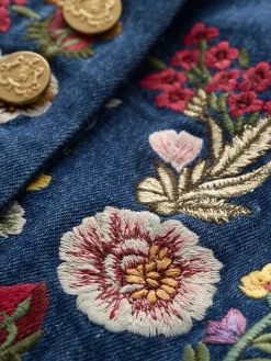 Alice and Olivia EMERSON DENIM MILITARY JACKET