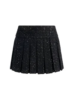 Alice and Olivia EMILIE EMBELLISHED TWEED MINI SKORT