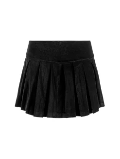Alice and Olivia EMILIE VELVET MINI SKORT