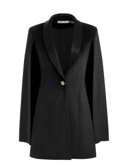 Alice and Olivia ESTHER VELVET CAPE BLAZER