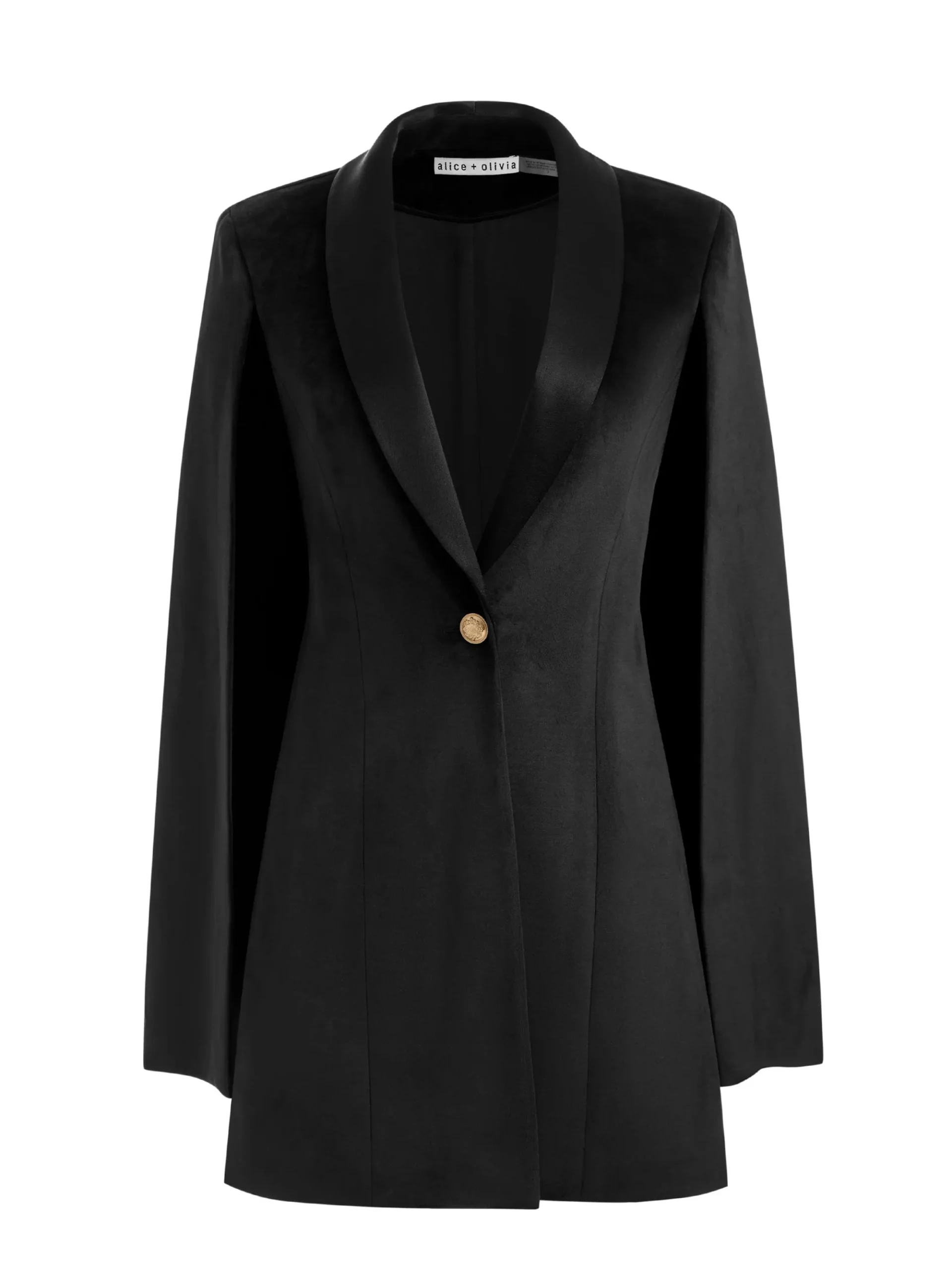 Alice and Olivia ESTHER VELVET CAPE BLAZER