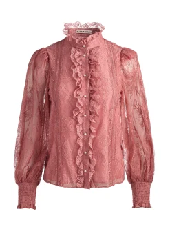 Alice and Olivia EUGENIA LACE BLOUSE