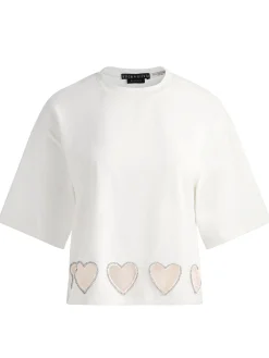 Alice and Olivia EVAN HEART CUTOUT TEE