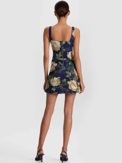 Alice and Olivia EVE EMBELLISHED MINI DRESS